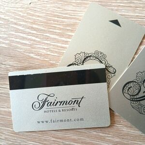 Fairmont Luxury Hotel Chain Key Card Hotel Logo Vacation Memorabilia Cursive F